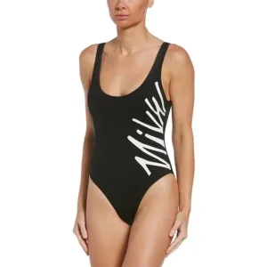 Nike MULTI LOGO Damen Badeanzug, schwarz, größe XS
