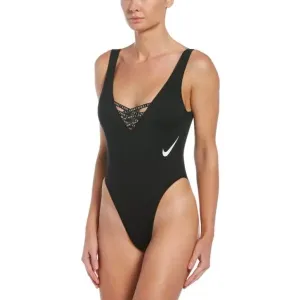 Nike SNEAKERKINI Damen Badeanzug, schwarz, größe L