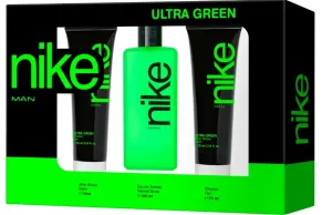 Nike Ultra Green Man - EDT 100 ml + Duschgel 75 ml + Aftershave-Balsam 75 ml