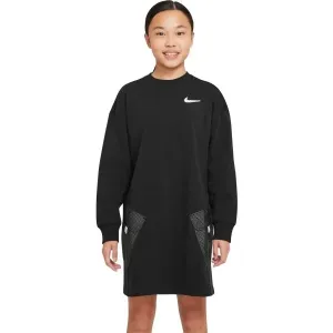 Nike NSW DRESS OP Mädchenkleid, schwarz, größe L