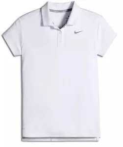 Nike Dry Ärmellos Damen Poloshirt White/Flat Silver L