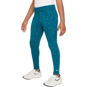 Nike NSW ESSNTL MR TGHT LOGO PRNT Mädchen Leggings, blau, größe L