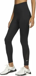 Nike Dri-Fit One Womens High-Waisted 7/8 Leggings Black/White L Fitness Hose