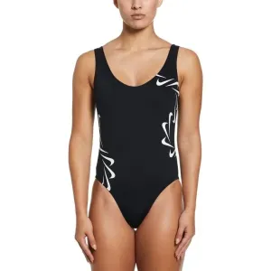 Nike MULTI LOGO Damen Badeanzug, schwarz, größe M