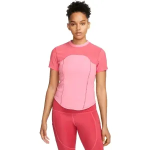 Nike DF AIR SS TOP Damen Sportshirt, rosa, größe L