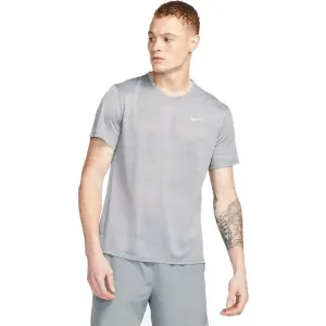 Nike DF MILER BREATHE SS Herrenshirt, grau, größe L