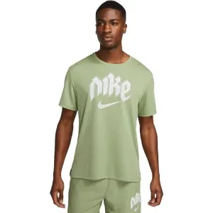 Nike DF RUN DVN MILER SS Herrenshirt, hellgrün, größe L