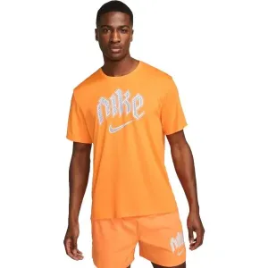 Nike DF RUN DVN MILER SS Herrenshirt, orange, größe M