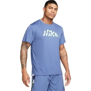 Nike DF UV S72 MILER SS Herrenshirt, hellblau, größe L
