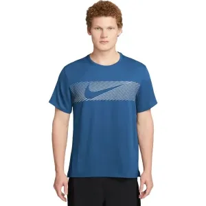 Nike MILER FLASH Herren Laufshirt, blau, größe L