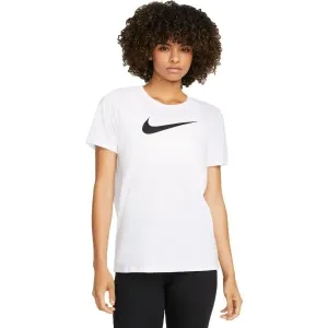 Nike NK DF TEE SWOOSH Damenshirt, weiß, größe S