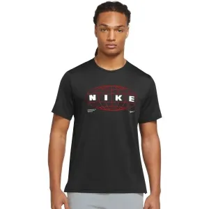 Nike NP DF HPR DRY TOP SS GFX Herren Trainingsshirt, schwarz, größe XXL