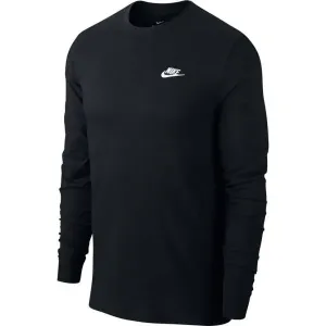 Nike NSW CLUB TEE - LS Herren Shirt, schwarz, größe M