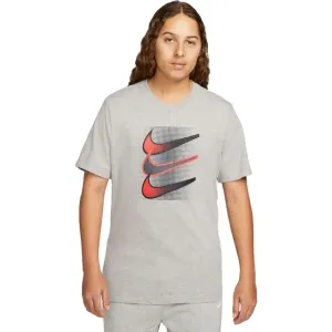 Nike NSW TEE 12MO SWOOSH Herrenshirt, grau, größe M