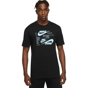 Nike NSW TEE CLUB SSNL HBR Herrenshirt, schwarz, größe XL