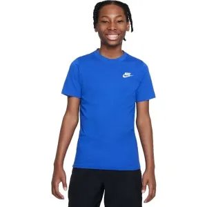 Nike NSW TEE EMB FUTURA B Jungenshirt, blau, größe M