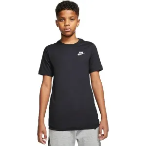 Nike NSW TEE EMB FUTURA B Jungenshirt, schwarz, größe S