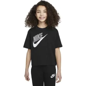 Nike NSW TEE ESSNTL BOXY TEE DNC Mädchenshirt, schwarz, größe S
