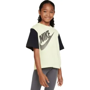 Nike NSW TEE ESSNTL BOXY TEE Mädchenshirt, gelb, größe XL