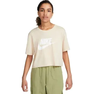 Nike NSW TEE ESSNTL CRP ICN FTR W Damenshirt, beige, größe XS