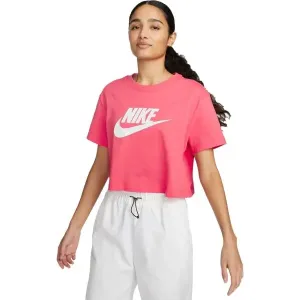 Nike NSW TEE ESSNTL CRP ICN FTR W Damenshirt, rosa, größe L