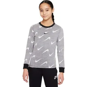 Nike NSW TEE LS RTL Mädchen Shirt mit langen Ärmeln, grau, größe M