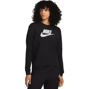 Nike NSW TEE OC 1 LS BOXY Langärmliges Damenshirt, schwarz, größe L