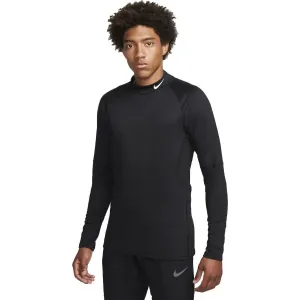 Nike Dri-Fit Warm Long-Sleeve Mens Mock Black/White L
