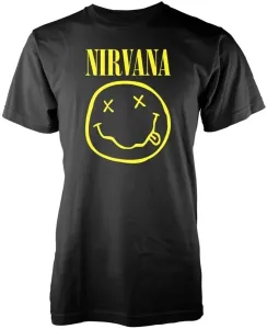 Nirvana T-Shirt Happy Face Logo Herren Black L
