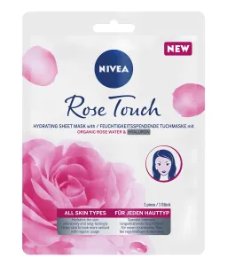 Nivea Feuchtigkeitsspendende Textilmaske mit Hyaluronsäure Rose Touch (Hydrating Sheet Mask) 1 Stk