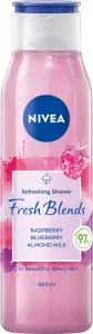 Nivea Duschgel mit dem Duft von Himbeeren und Blaubeeren Fresh Blends (Refreshing Shower) 300 ml