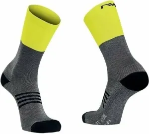 Northwave Extreme Pro High Sock Grey/Yellow Fluo L Fahrradsocken