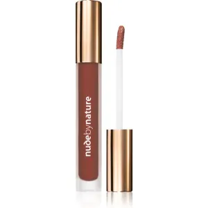 Nude by Nature Satin Liquid Lipstick cremiger Lippenstift mit Satin-Finish Farbton 10 Terracotta 3,75 ml