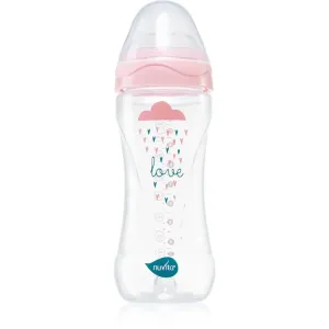 Nuvita Cool Bottle 4m+ Babyflasche Transparent pink 330 ml