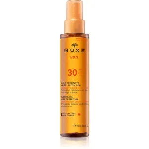 Nuxe Sun Huile Bronzante Haute Protection SPF30 spray Sonnenöl für Körper und Gesicht 150 ml