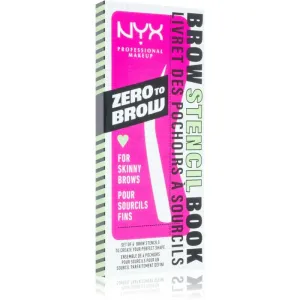 NYX Professional Makeup Zero To Brow Stencil Book Schablonen für die Augenbrauen 01 Thin 4 St