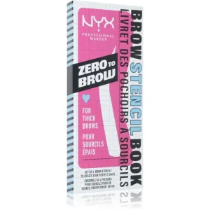 NYX Professional Makeup Zero To Brow Stencil Book Schablonen für die Augenbrauen 02 Thick 4 St
