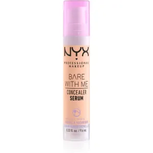 NYX Professional Makeup Bare With Me Concealer Serum feuchtigkeitsspendender Korrektor 2 in 1 Farbton 2.5 Medium Vanilla 9,6 ml