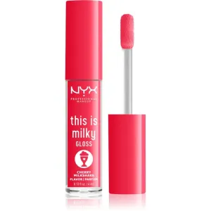 NYX Professional Makeup This is Milky Gloss Milkshakes Hydratisierendes Lipgloss mit Parfümierung Farbton 13 Cherry Milkshake 4 ml