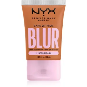 NYX Professional Makeup Bare With Me Blur Tint Hydratisierendes Make Up Farbton 12 Medium Dark 30 ml
