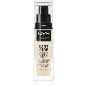 NYX Professional Makeup Can't Stop Won't Stop Full Coverage Foundation Foundation mit hoher Deckkraft Farbton 01 Pale 30 ml