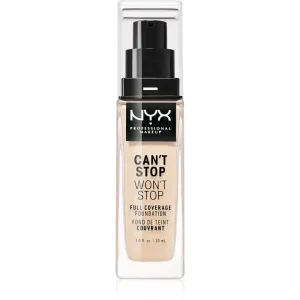 NYX Professional Makeup Can't Stop Won't Stop Full Coverage Foundation Foundation mit hoher Deckkraft Farbton 03 Porcelain 30 ml
