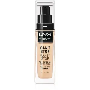 NYX Professional Makeup Can't Stop Won't Stop Full Coverage Foundation Foundation mit hoher Deckkraft Farbton 06 Vanilla 30 ml