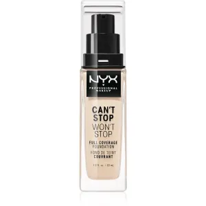 NYX Professional Makeup Can't Stop Won't Stop Full Coverage Foundation Foundation mit hoher Deckkraft Farbton 1.3 Light Porcelain 30 ml