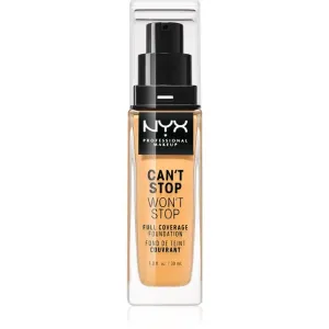 NYX Professional Makeup Can't Stop Won't Stop Full Coverage Foundation Foundation mit hoher Deckkraft Farbton 12.5 Camel 30 ml