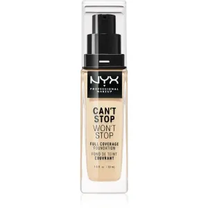 NYX Professional Makeup Can't Stop Won't Stop Full Coverage Foundation Foundation mit hoher Deckkraft Farbton 6.3 Warm Vanilla 30 ml