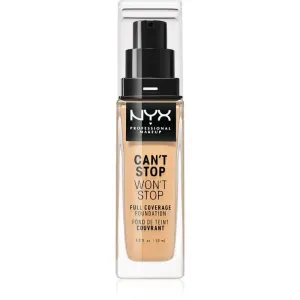 NYX Professional Makeup Can't Stop Won't Stop Full Coverage Foundation Foundation mit hoher Deckkraft Farbton 7.5 Soft Beige 30 ml