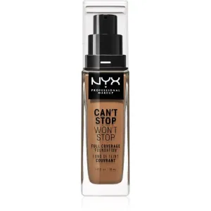 NYX Professional Makeup Can't Stop Won't Stop Full Coverage Foundation Foundation mit hoher Deckkraft Farbton Cinnamon 30 ml