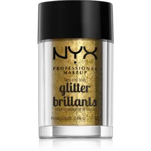 NYX Professional Makeup Face & Body Glitter Brillants Glitter für Körper und Gesicht Farbton 05 Gold 2.5 g