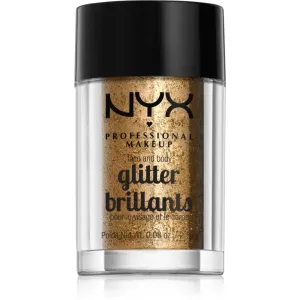 NYX Professional Makeup Face & Body Glitter Brillants Glitter für Körper und Gesicht Farbton 08 Bronze 2.5 g